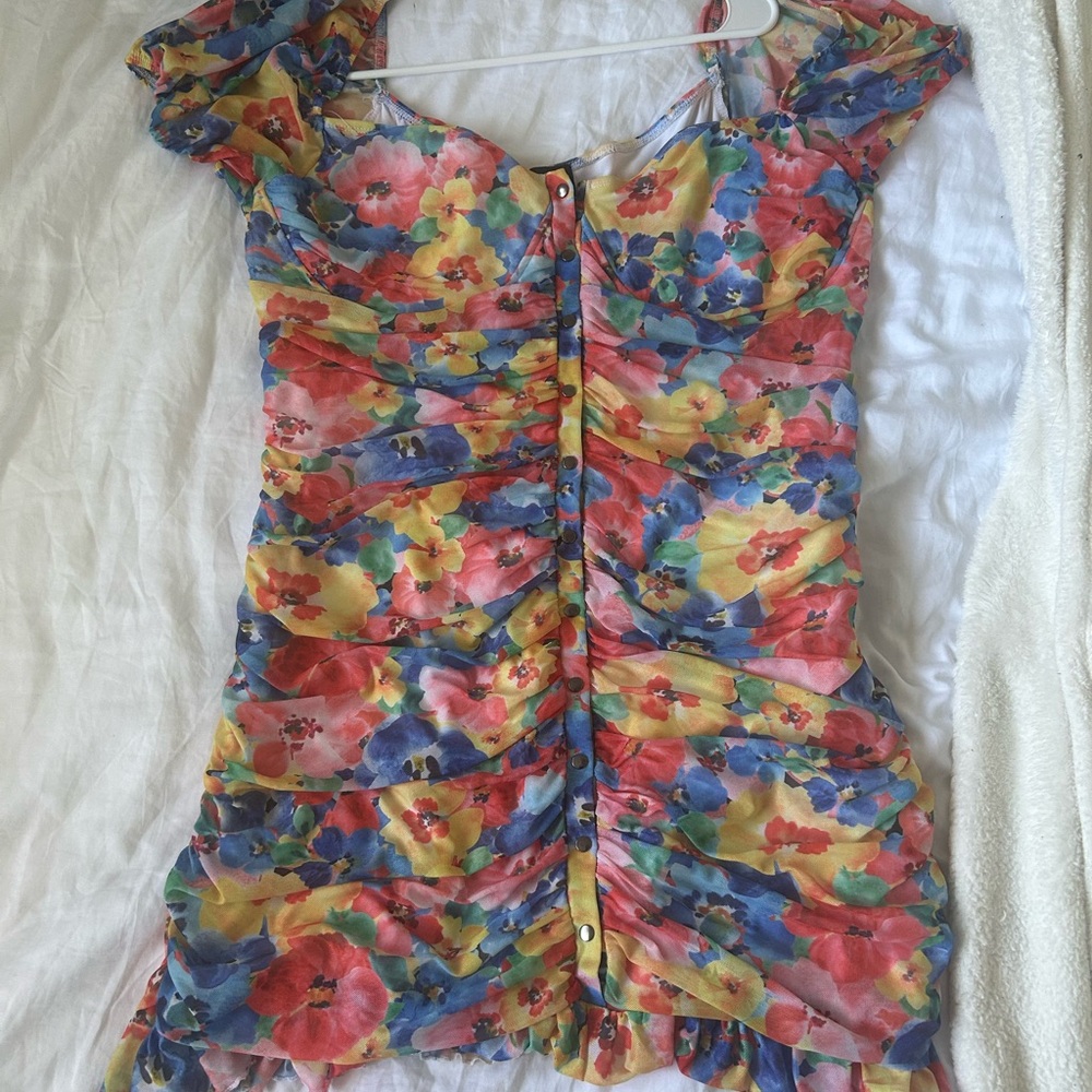 Current Mood Floral Button-Up Dress
